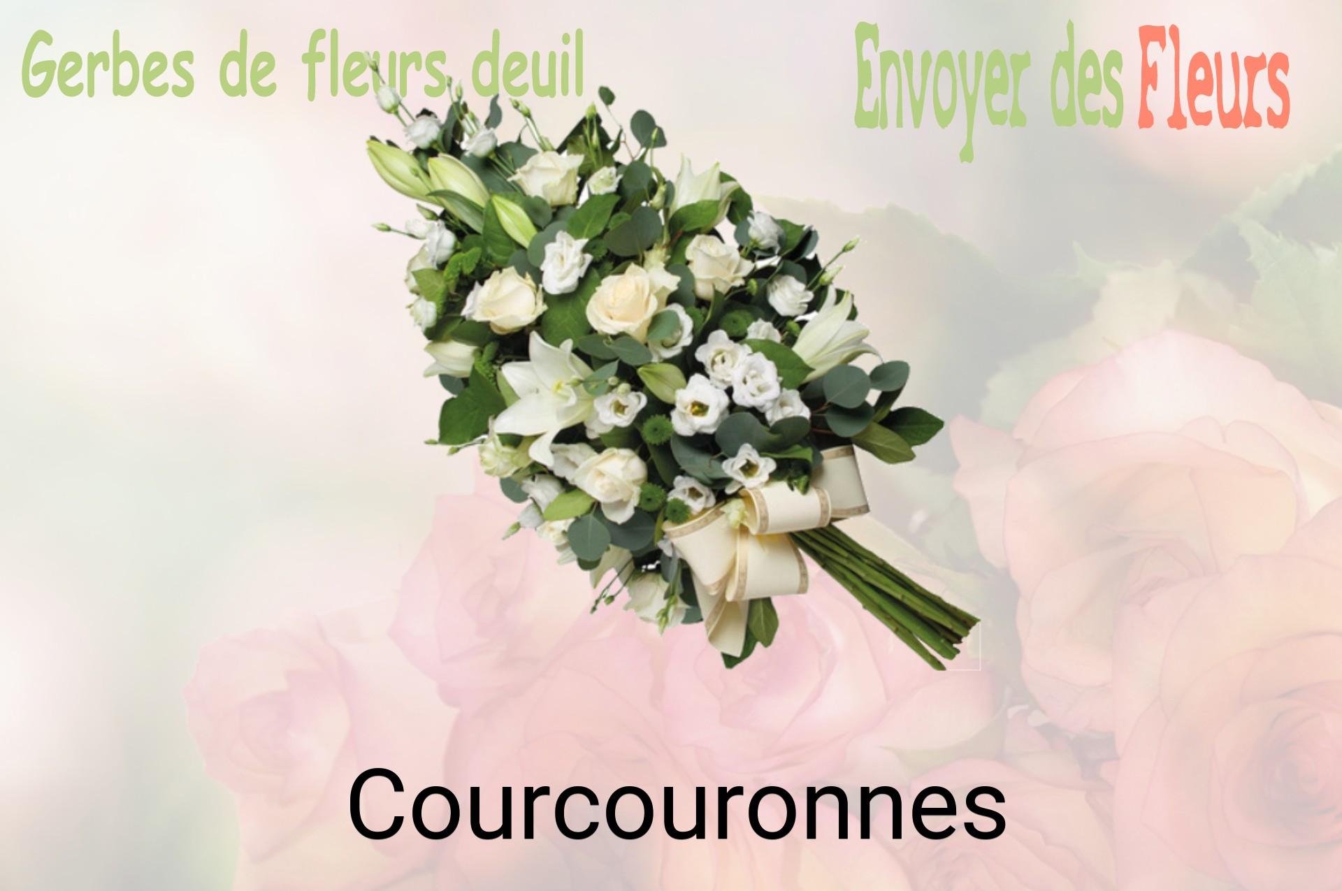 Gerbe de fleurs de deuil livrée à Courcouronnes